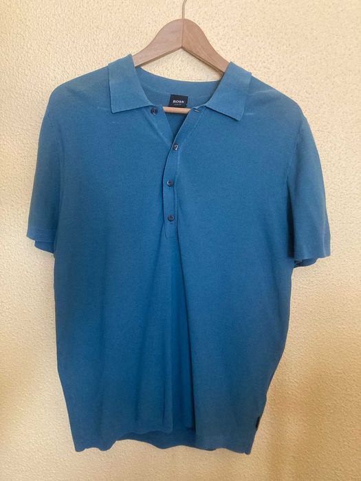 Polo Hugo Boss (Linha BOSS) – Tam. L – Azul (Novo)