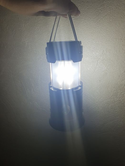 Великий розсувний кемпінговий ліхтар SOLAR CAMPING LAMP із сонячною ба