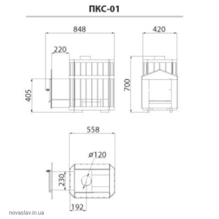 Печь каменка для бани сауны Новаслав Пруток 12 м3 ПКС 01