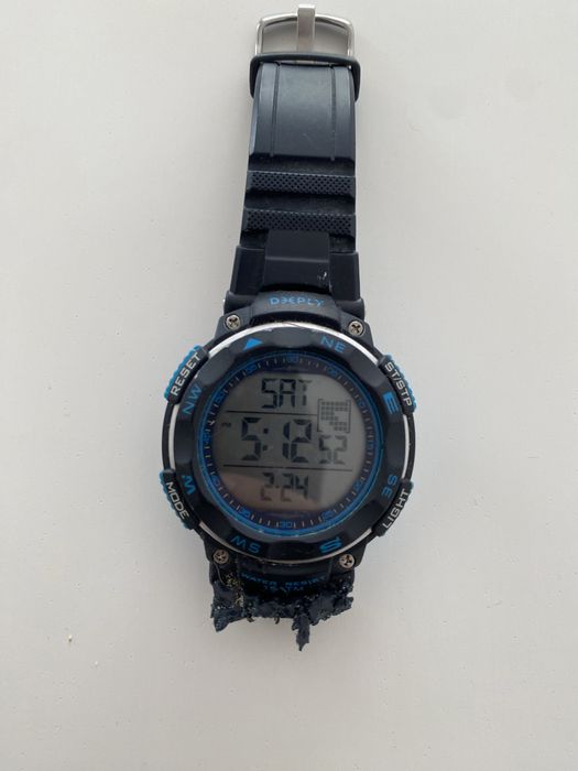 Relógio azul da Deeply