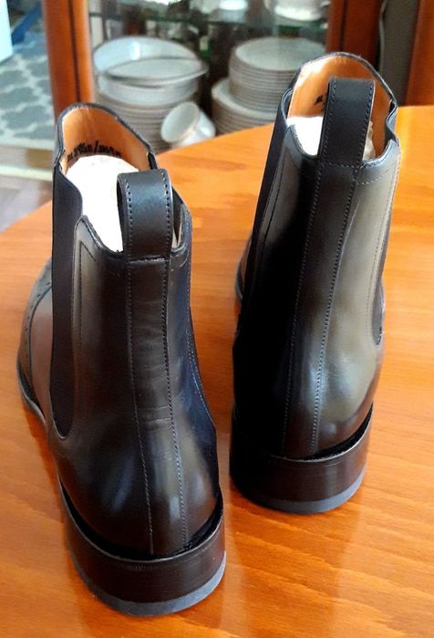 Czarne skórzane męskie buty sztyblety Bally r. 39,5