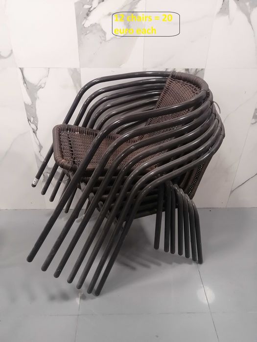 12 Steel Frame Chairs