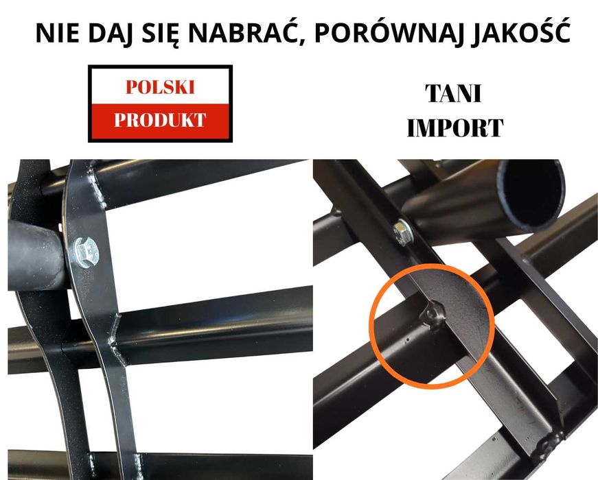 Równiarka do trawnika ręczny niwelator terenu 90 cm TRZONEK