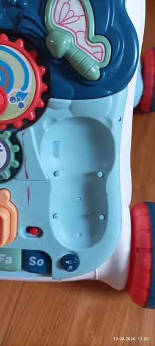 Chodzik pchacz 2w1 + stolik edukacyjny – gra, stan dobry