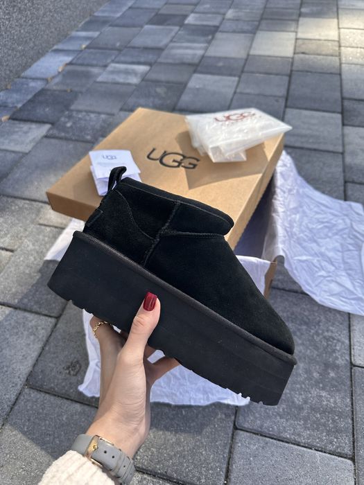 Уггі UGG Ultra Mini Hight Platform Black 5см Угг