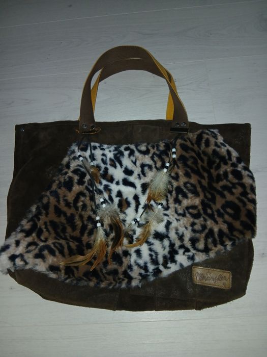 Unikatowa torba zamszowa