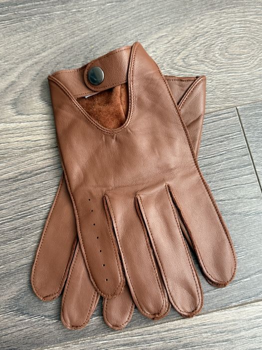 Кожаные  мужские перчатки Farni