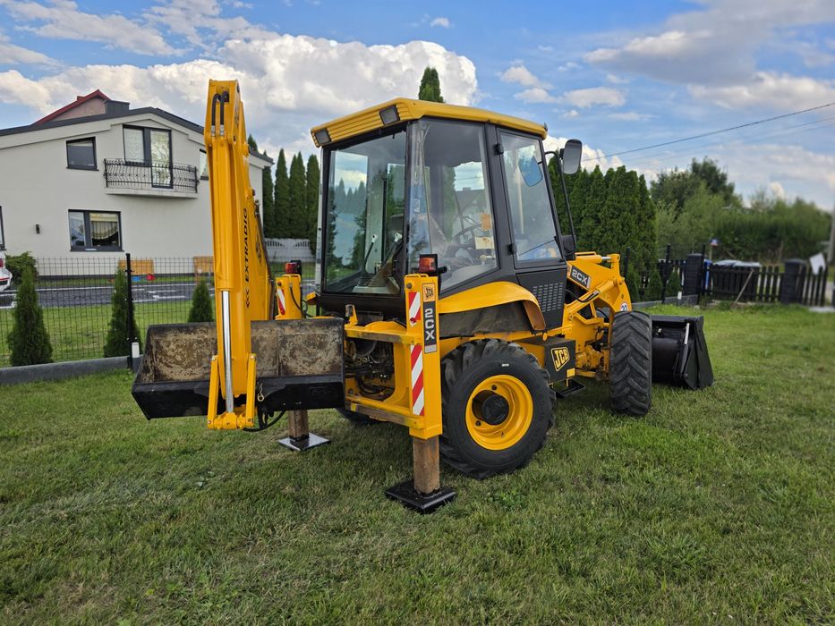 JCB 2CX Widły Szczęka 2Łyżki Nowe Opony 4x4 Brutto