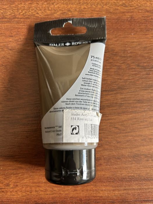 Tinta acrílica raw umber