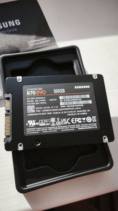 SSD диск Samsung 870 Evo-Series 500GB 2.5" SATA III V-NAND 3bit MLC (TLC) (MZ-77E500BW/MZ-77E500B/EU)