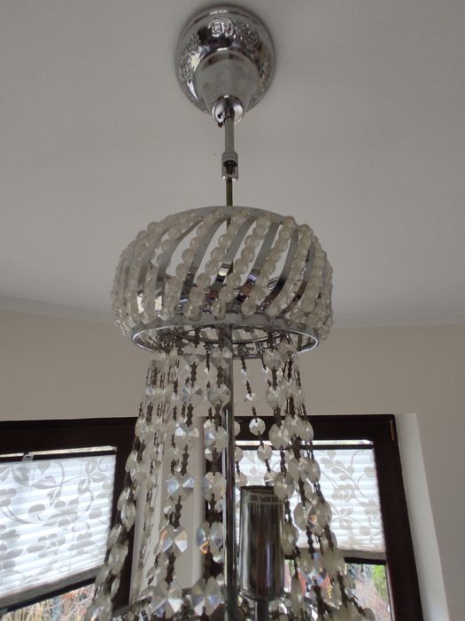 Żyrandol kryształowy kule