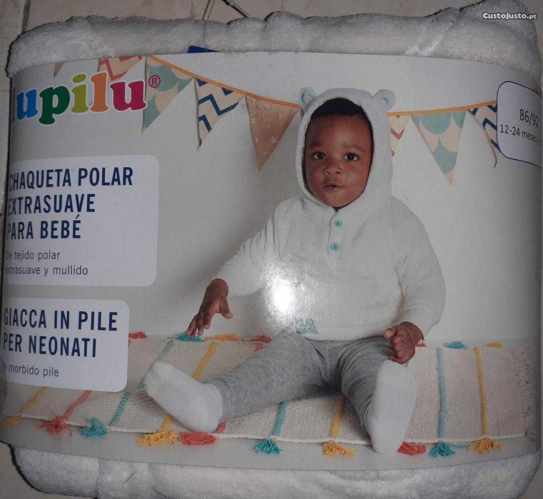 Blusa com capucho "nova e embalada", 12-24 meses