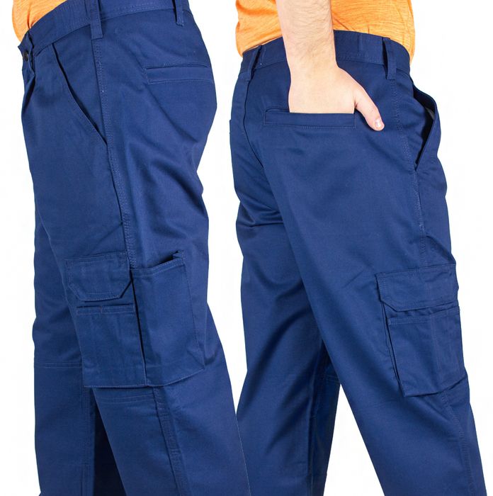 Spodnie Robocze Bhp Ochronne Z Kieszeniami W44 L34.