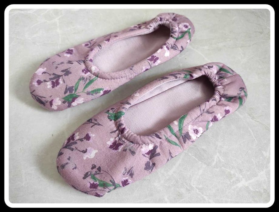 Kapcie damskie 37 bambosze wkładane 24 cm