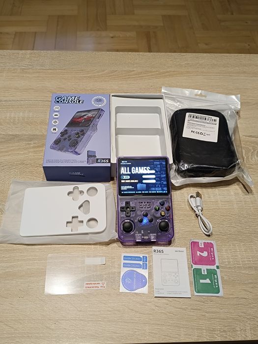 Konsola r36s fioletowa ORYGINAŁ 15tys gier Nowa Sprawdzona+etui+folia