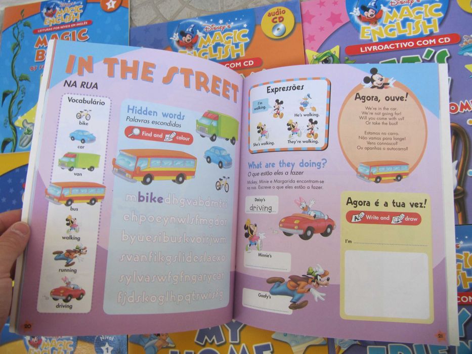 NOVO Disney 's Magic English - Leitura infantil - Mickey Pateta Donald