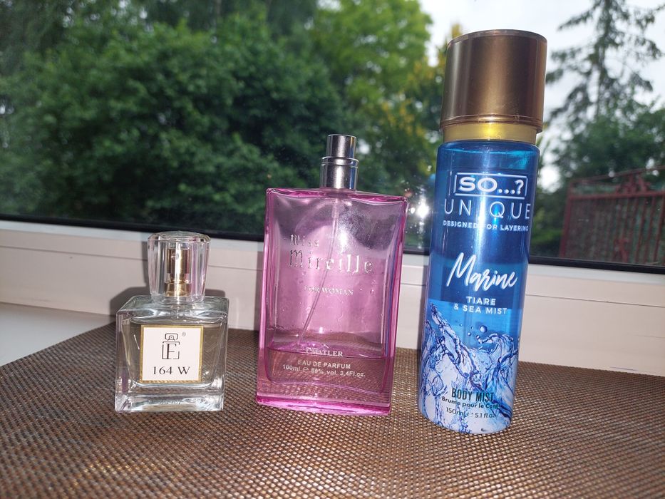 Zestaw 3 zapachów  wody perfumowane i mgielka