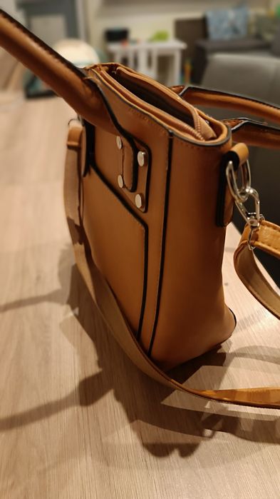 Torebka listonoszka musztardowa