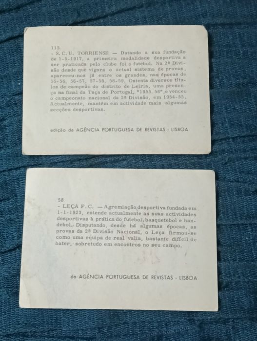 Cromos e calendários