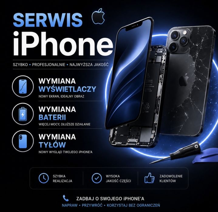 Serwis IPhone - Wymiana wyświetlaczy , bateri i tyłów