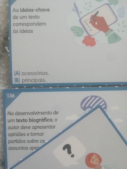 Cartões educativos de português da Areal