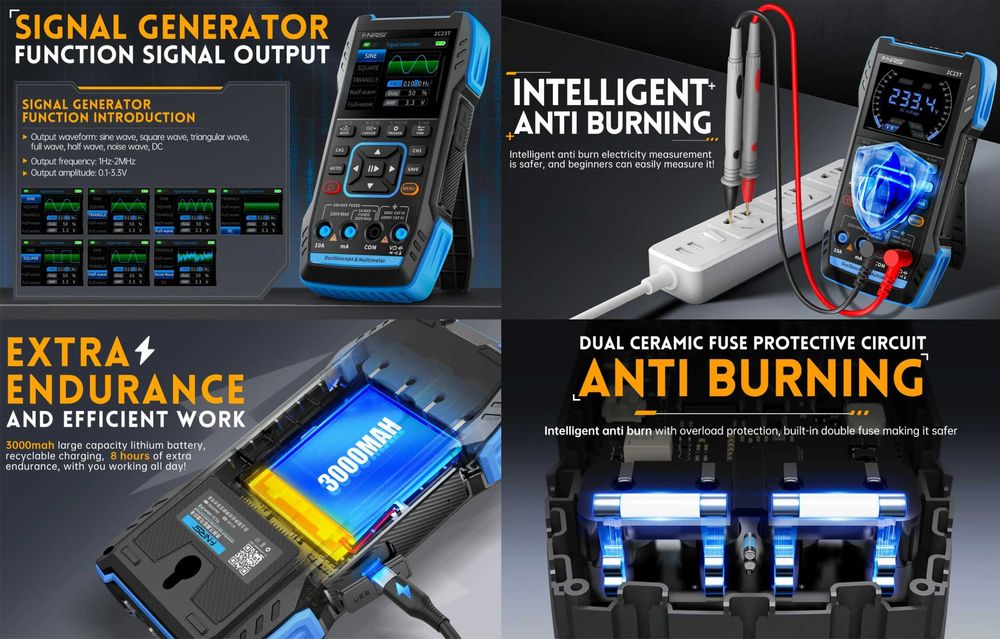 FNIRSI DST210 2C23T 2C53T 2C53P 2D15P осциллограф генератор тестер