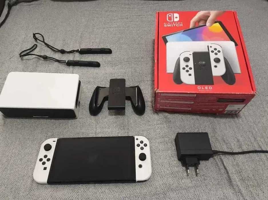 nintendo switch oled + cartao 128gb