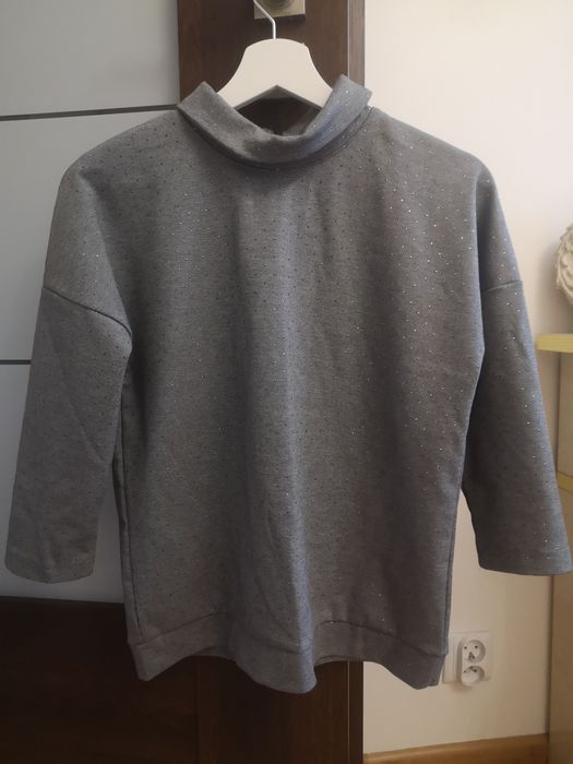 Szara bluzka z rękawem 3/4 marki Reserved rozmiar XS
