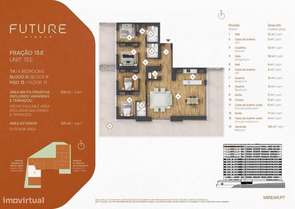 Apartamento T4 no Future Mirear, Miraflores, Oeiras