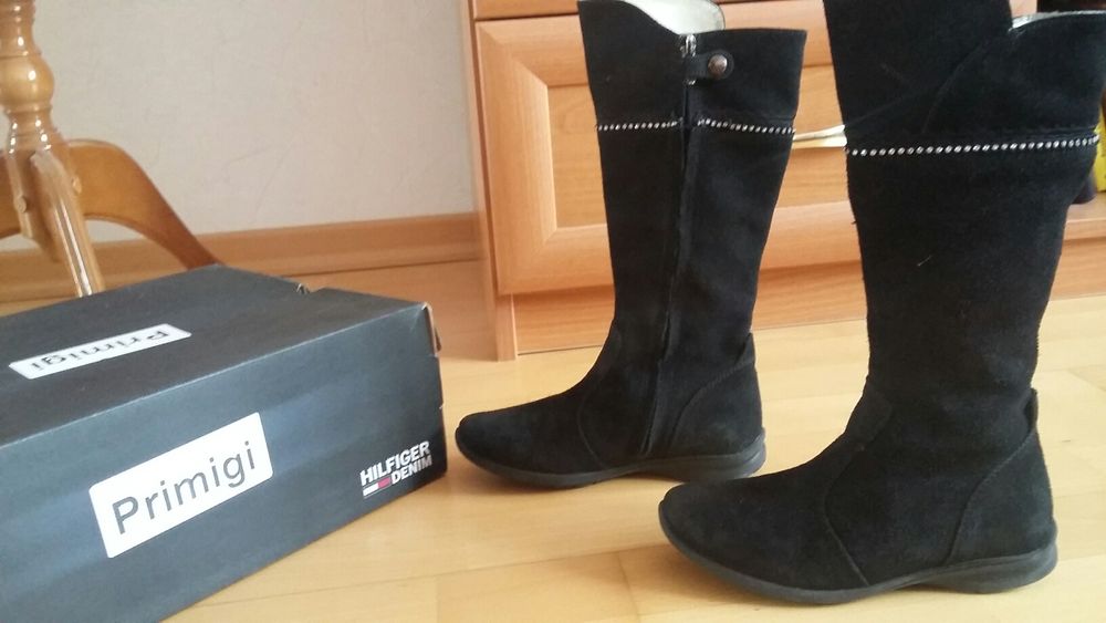Сапоги замшевые очень эффектные primigi hilfiger denim р.30