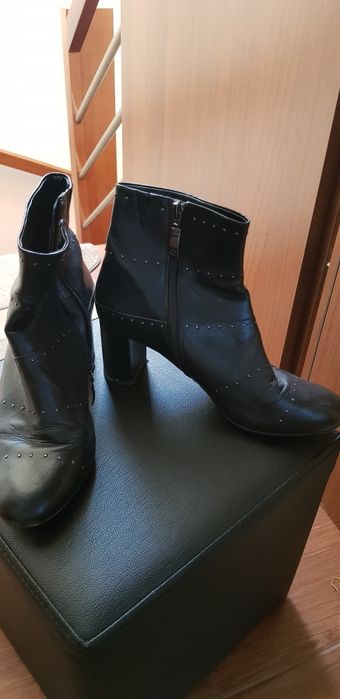 Kozaki wiosenne gerry weber 40 czarne sztyblety