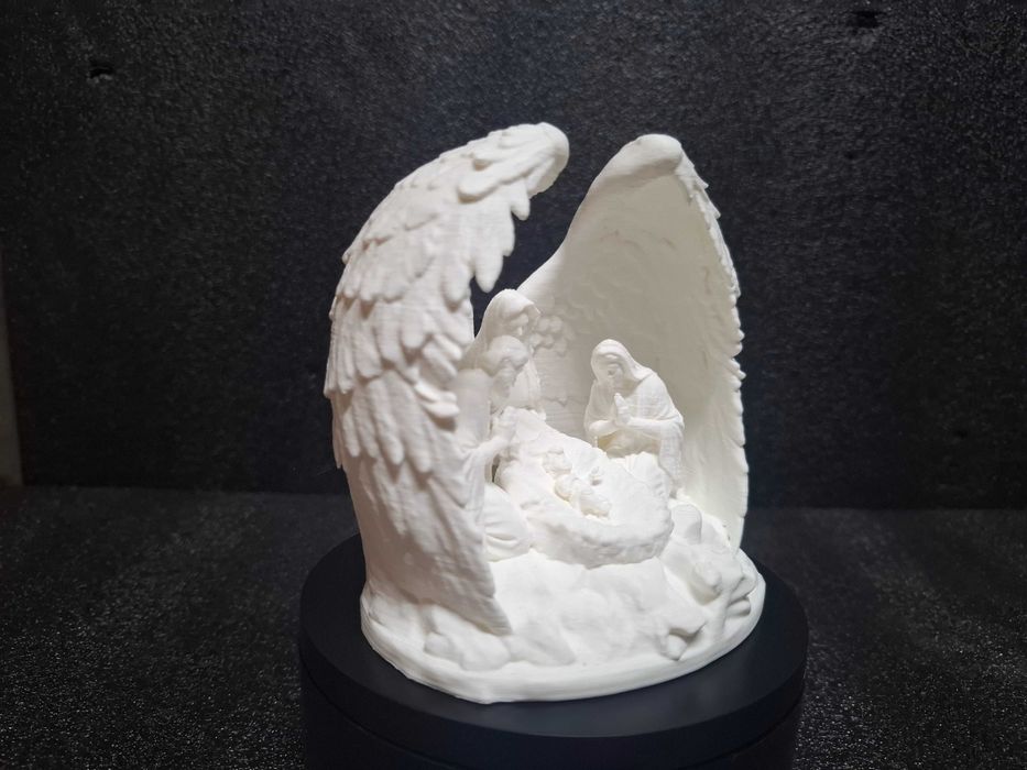 Presépio Sagrada Família com lâmpada