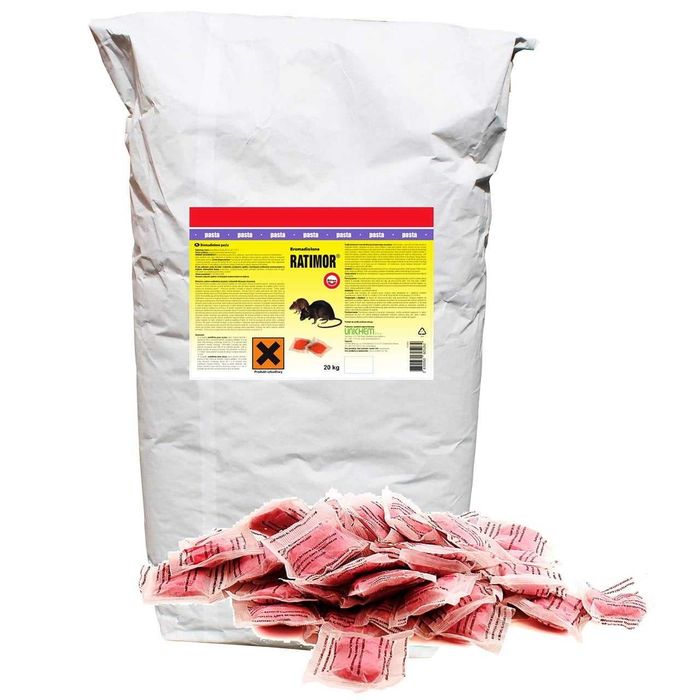 TRUTKA RATIMOR PASTA trucizna na myszy szczury CZERWONA 5 kg