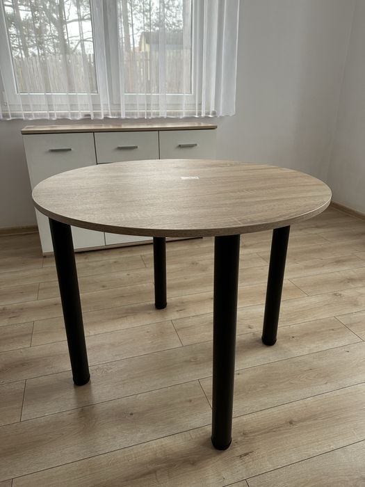 Stół i komoda - kolor biały/dąb sonoma