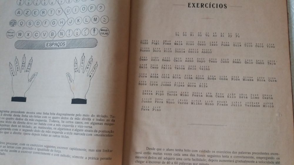 Exercícios dactilográficos de 1912-Escola Prática Comercial Raul Dória