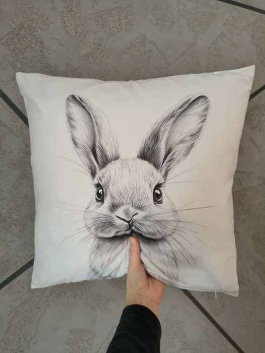 Piękna poszewka  dekoracyjna  45×45 Zając Wielkanoc