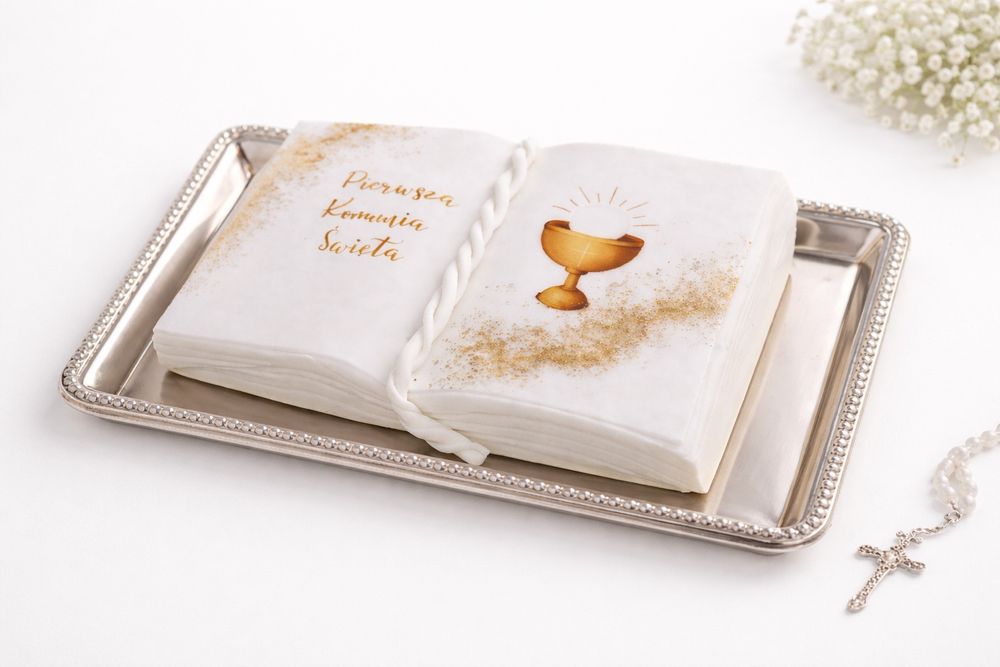 Książeczka figurka na tort komunijny komunia