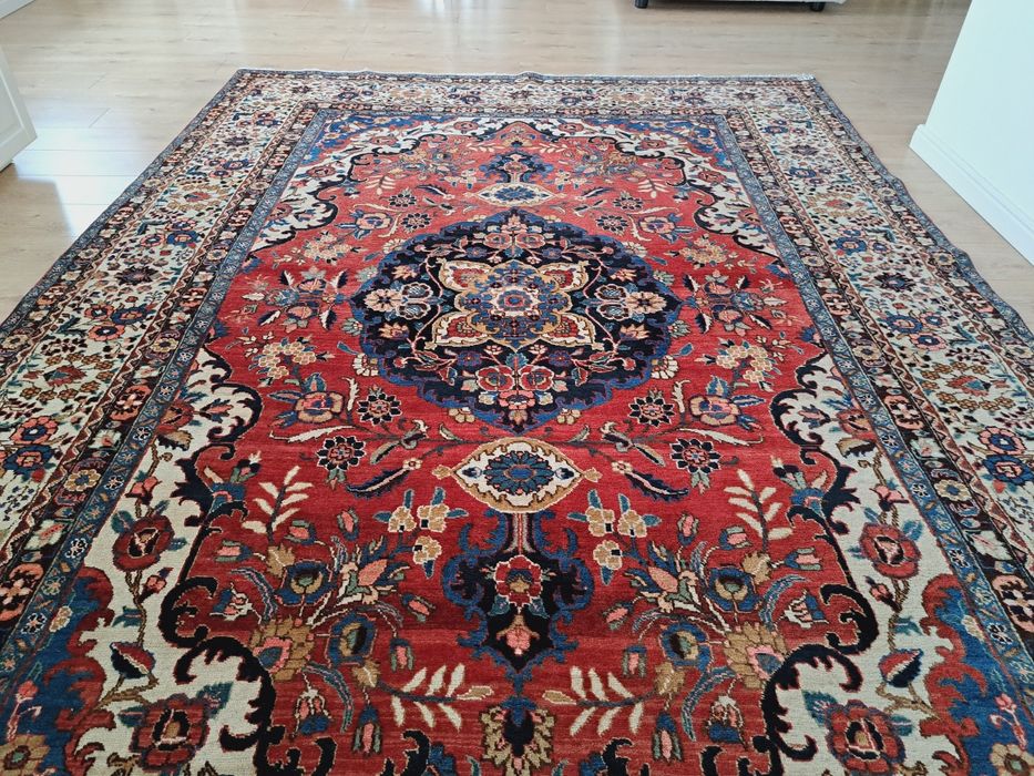 Piękny Perski Tabriz ręcznie tkany wełniany dywan 240x350cm  nr1675
