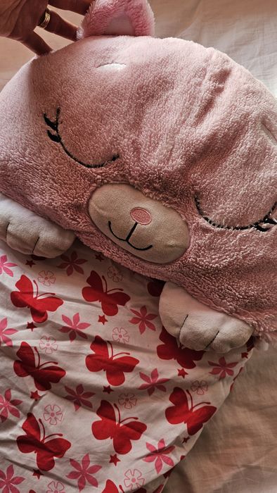 Śpiwór z poduszka zpinany ogonek uszki