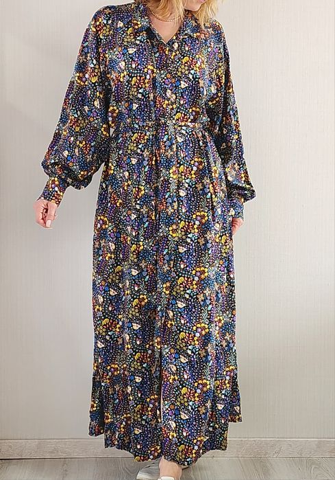 Длинное цветочное платье рубашка Next