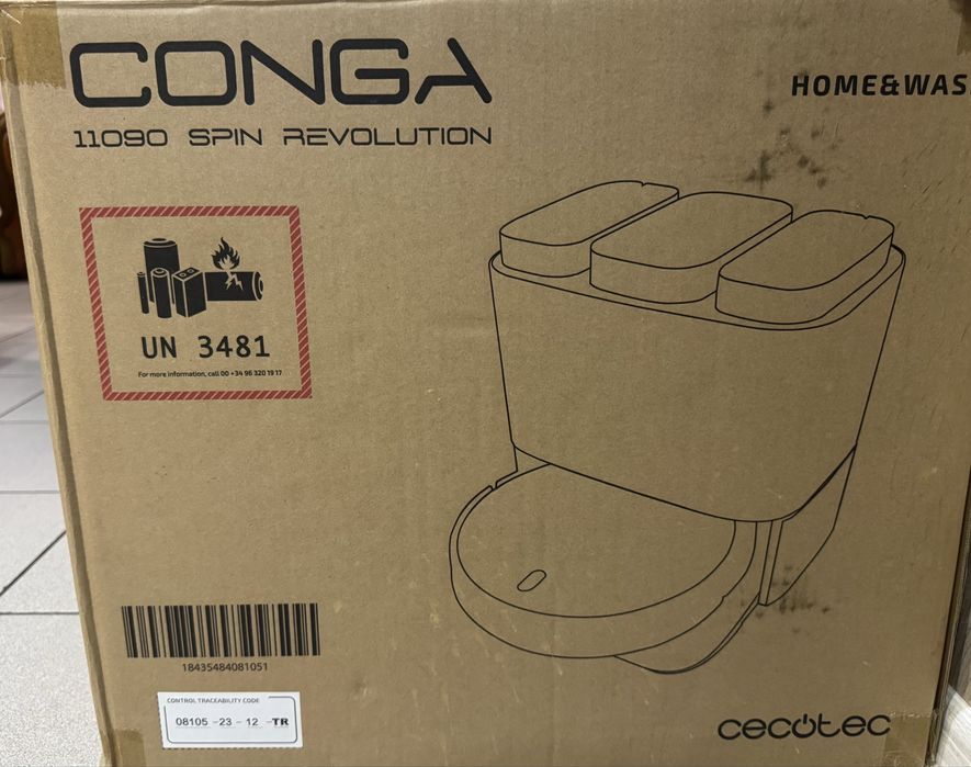 Пилосос Cecotec Conga 11090 Spin Revolution Home&Wash Czarny