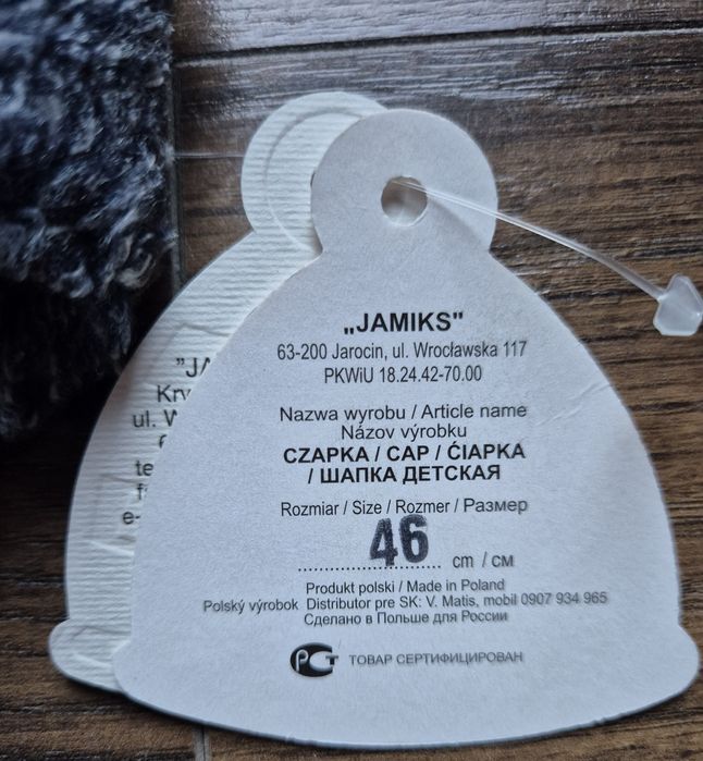 Ciepła czapka Jamiks 46 Nowa