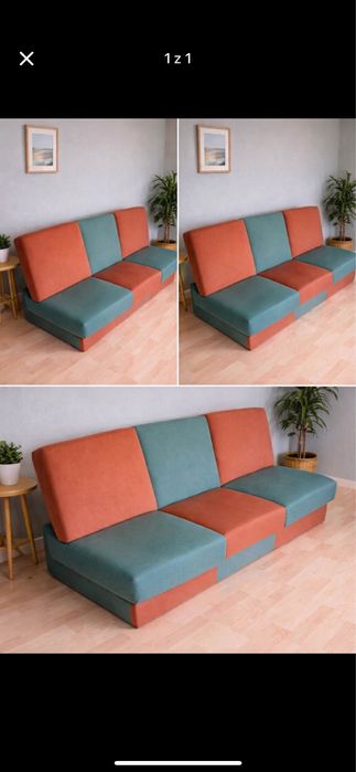 z pojemnikiem na pościel / sofa rozkładana / kanapa