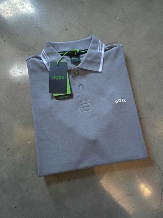 Hugo Boss nowy z metkami S szara koszulka polo męska