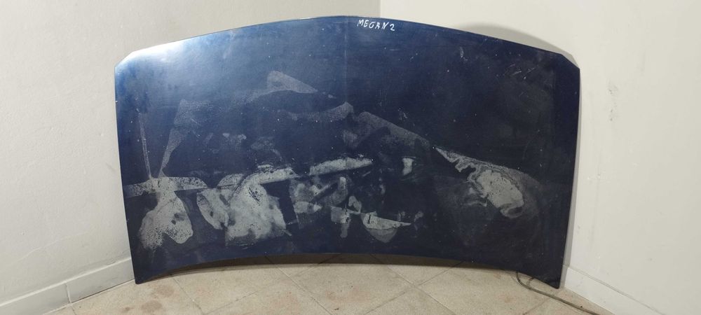 renault megane 2 рено меган капот синій з розборки разборки