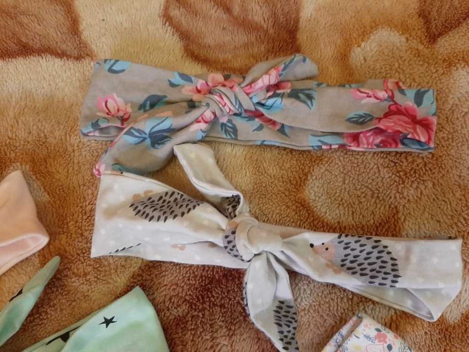 Opaski kokardki na głowę 2-4 lata 7 sztuk