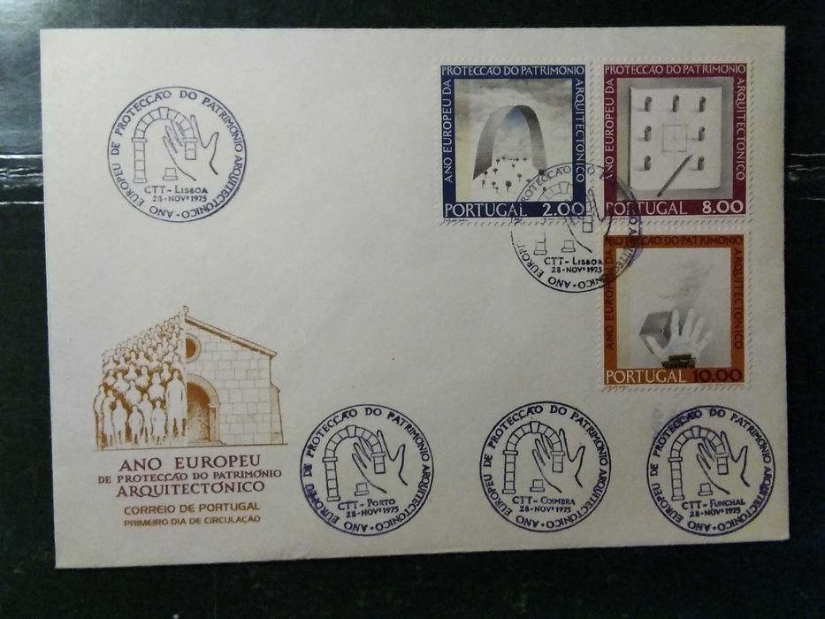 1975 FDC Ano Europeu Da Proteção Do Património Arquitectónico