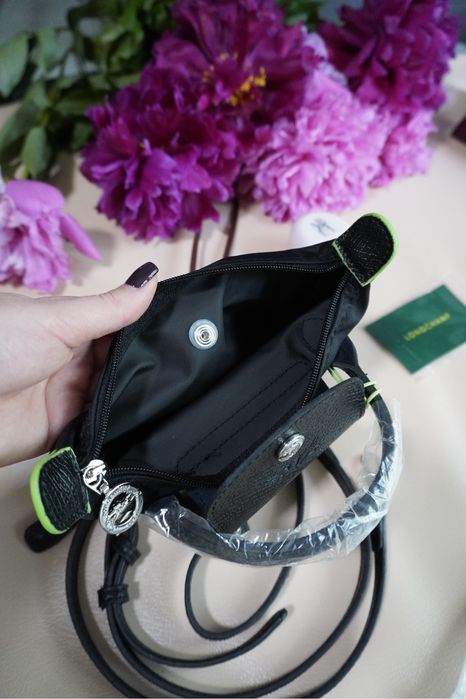 Сумка Longchamp mini le pliege + ремінь  і брелок тренд 2026 року