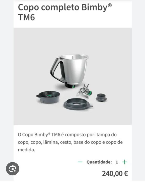 Copo Novo Bimby TM 6 em caixa