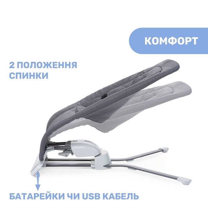 (НОВЕ) Шезлонг 0+, Крісло-гойдалка Chicco Rhythm'n'Sound